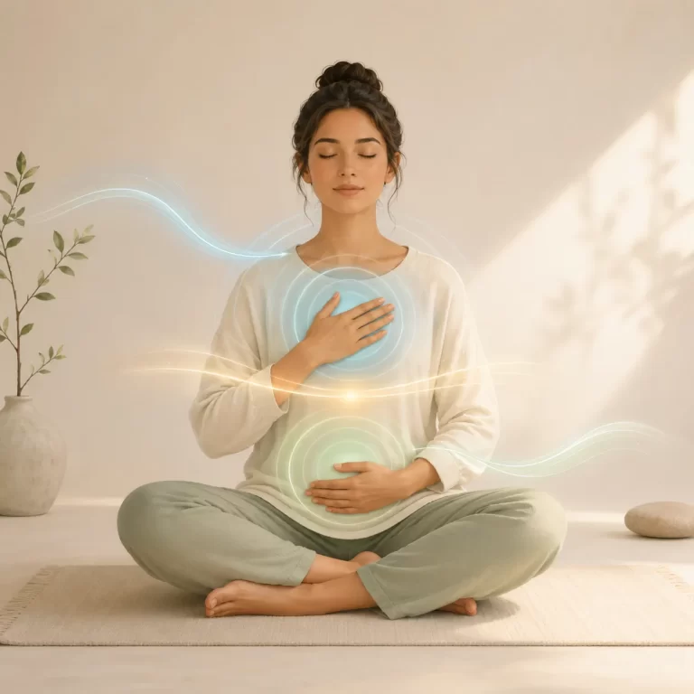 Een rustige ademhalingsoefening van één minuut om snel te ontspannen en het tempo te verlagen.